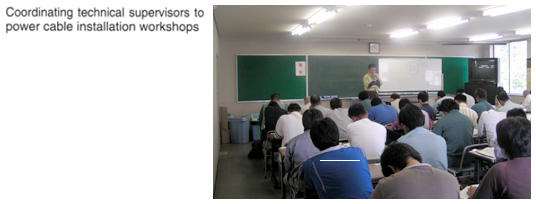Coordinating technical supervisors to power cable installation workshops