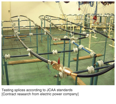 Testing splices according to JCAA standards [Contract research from electric power company]